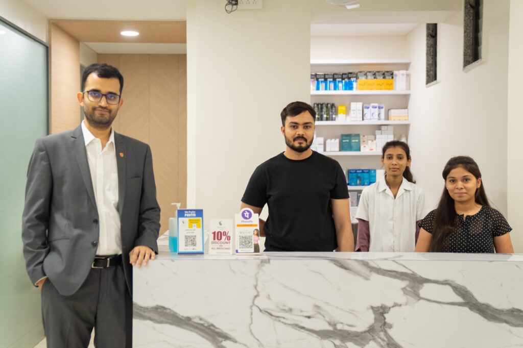 Skin specialist in Gandhinagar with aesthetician and skin care team